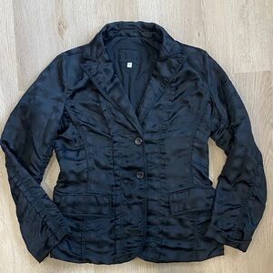 Armani Collezioni Textured Blazer Jacket | Tailored Italian Designer Career Chic